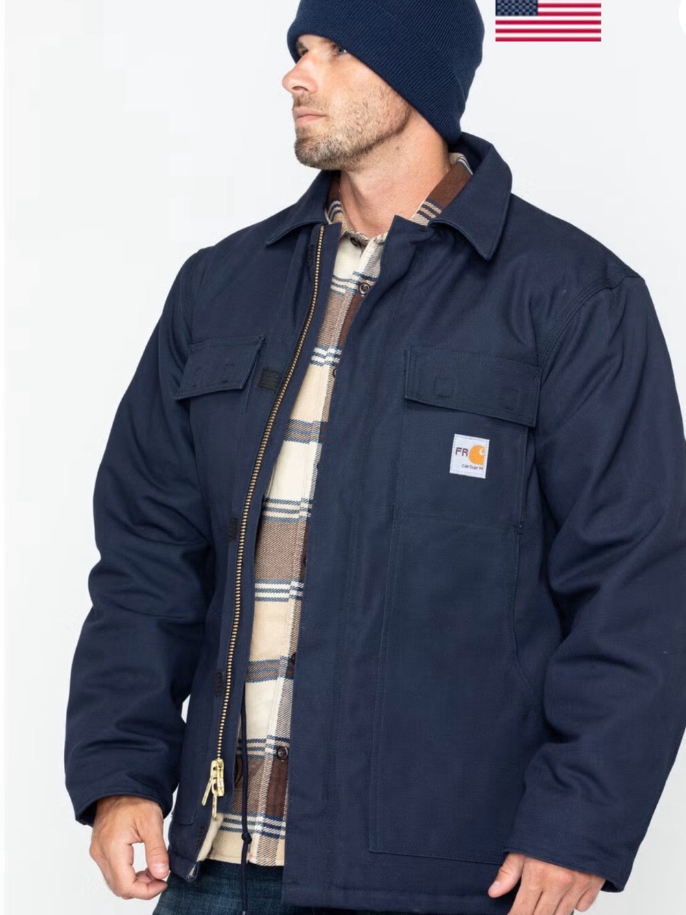Carhartt Navy FR Work Field Jacket